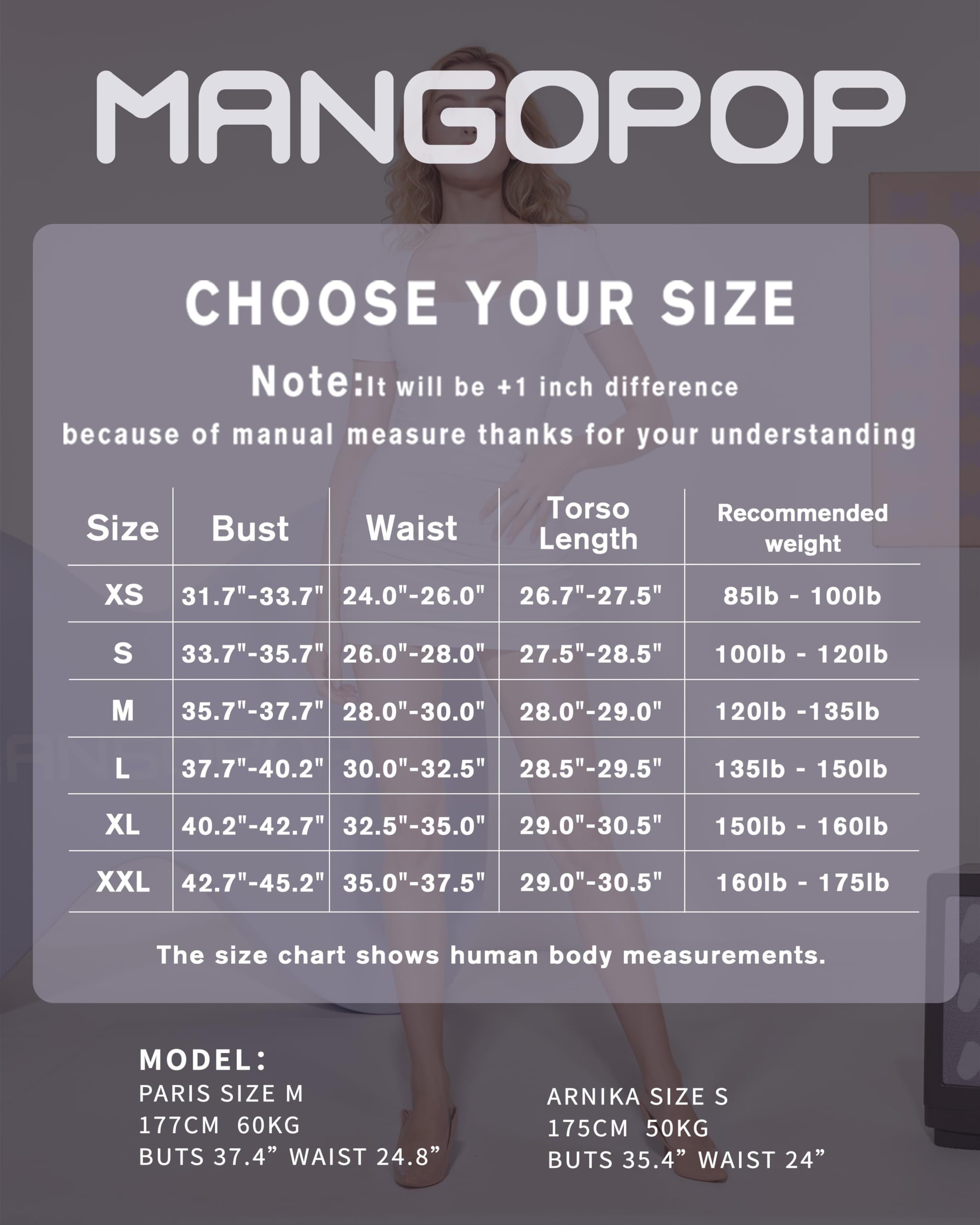 MANGOPOP Double Lined Short Sleeve Bodysuit for Women Square Neck Thong Bodysuits Second Skin Collection